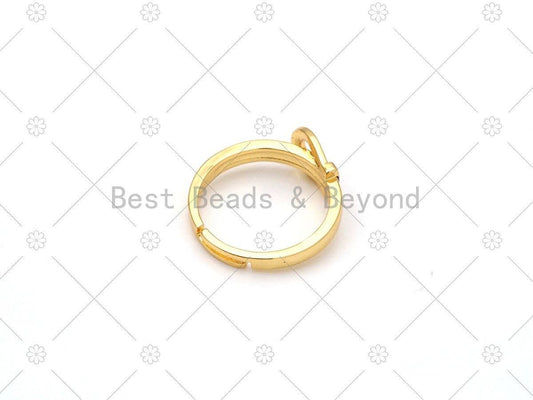 Enamel Belt Fastener Shape Adjustable Ring, Sku#LK485