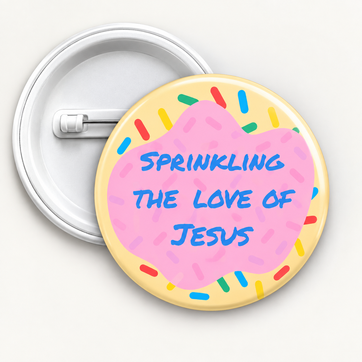 Sprinkling the love of Jesus Button
