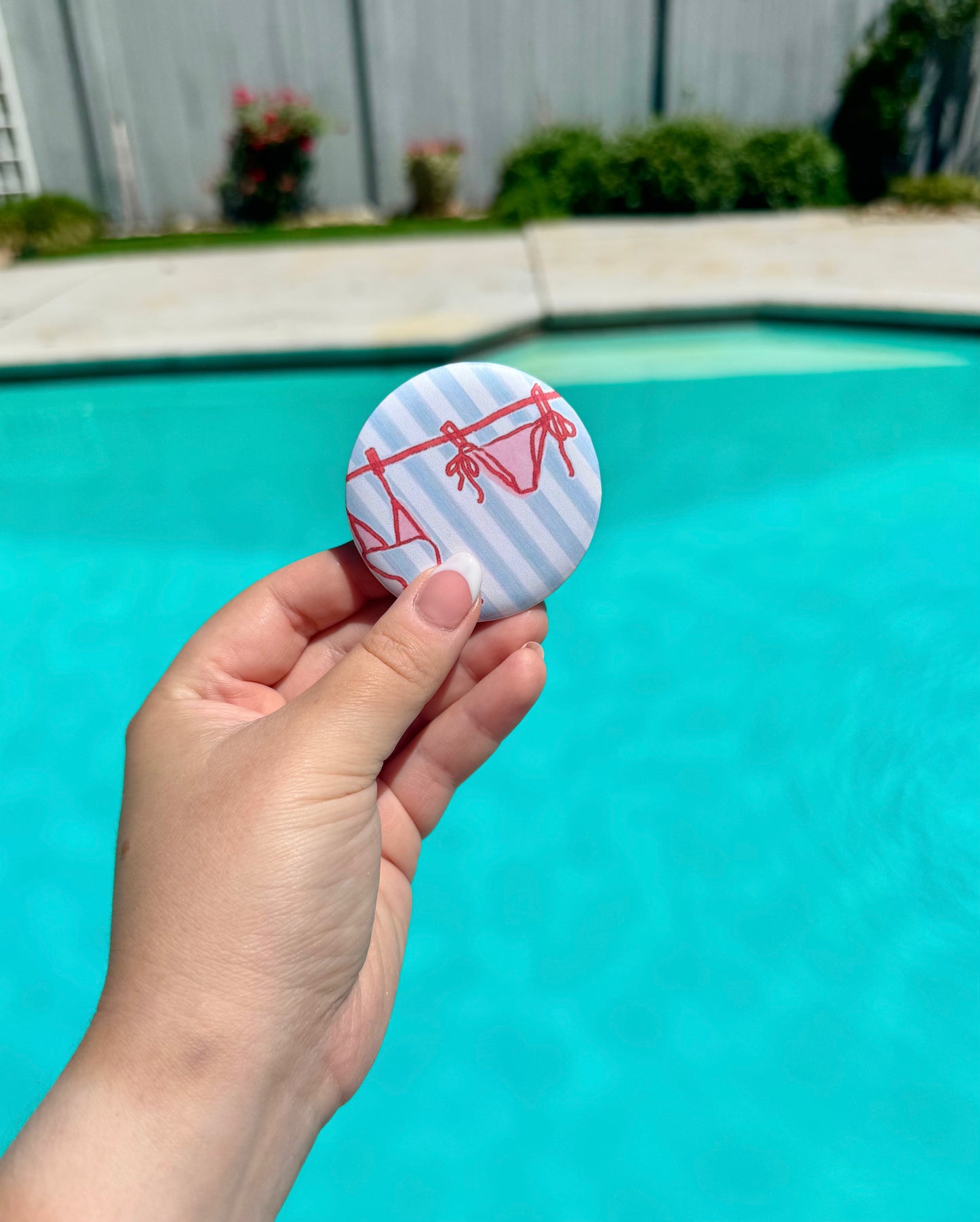 Striped Bikini Button