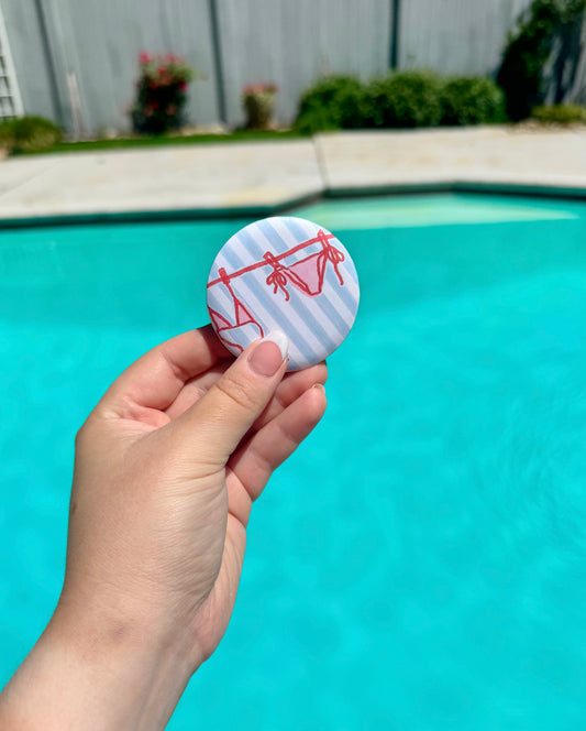 Striped Bikini Button